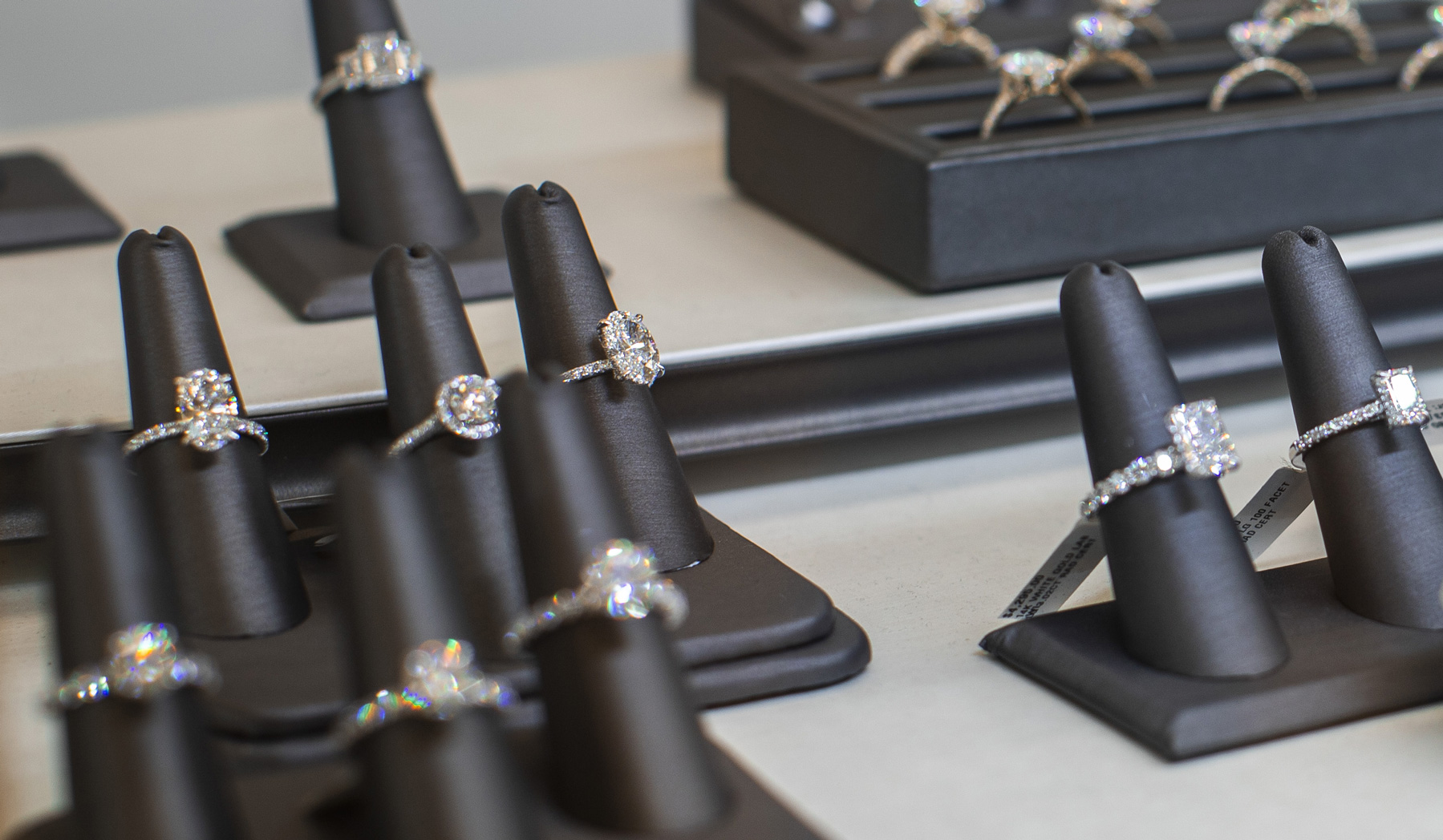 Set of engagement rings.